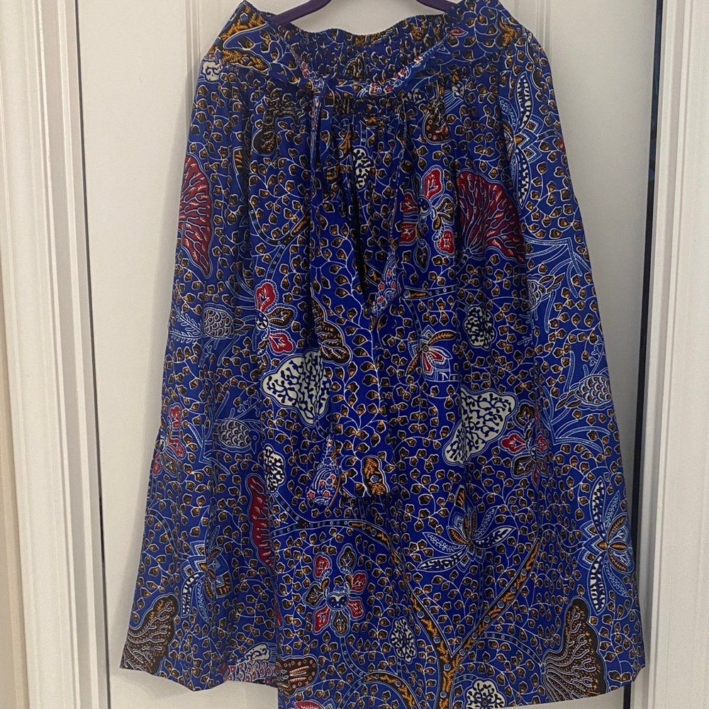 Blue Patterned Women's Skirt